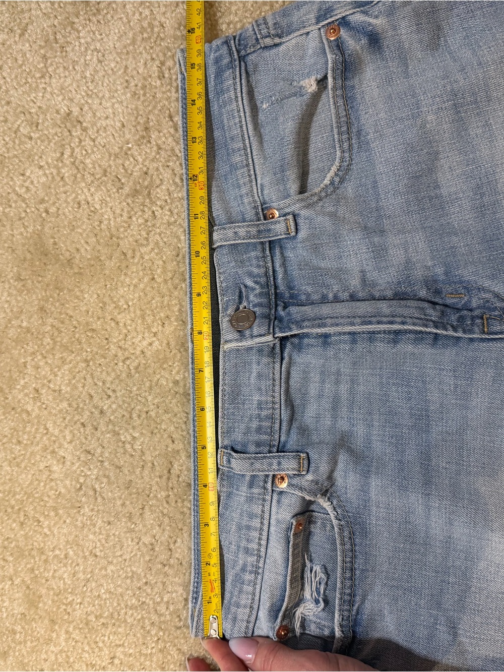 GAP Denim 1969 | Light Wash Raw Hem Straight Leg Jeans ✨ size 29 - Picture 13 of 15